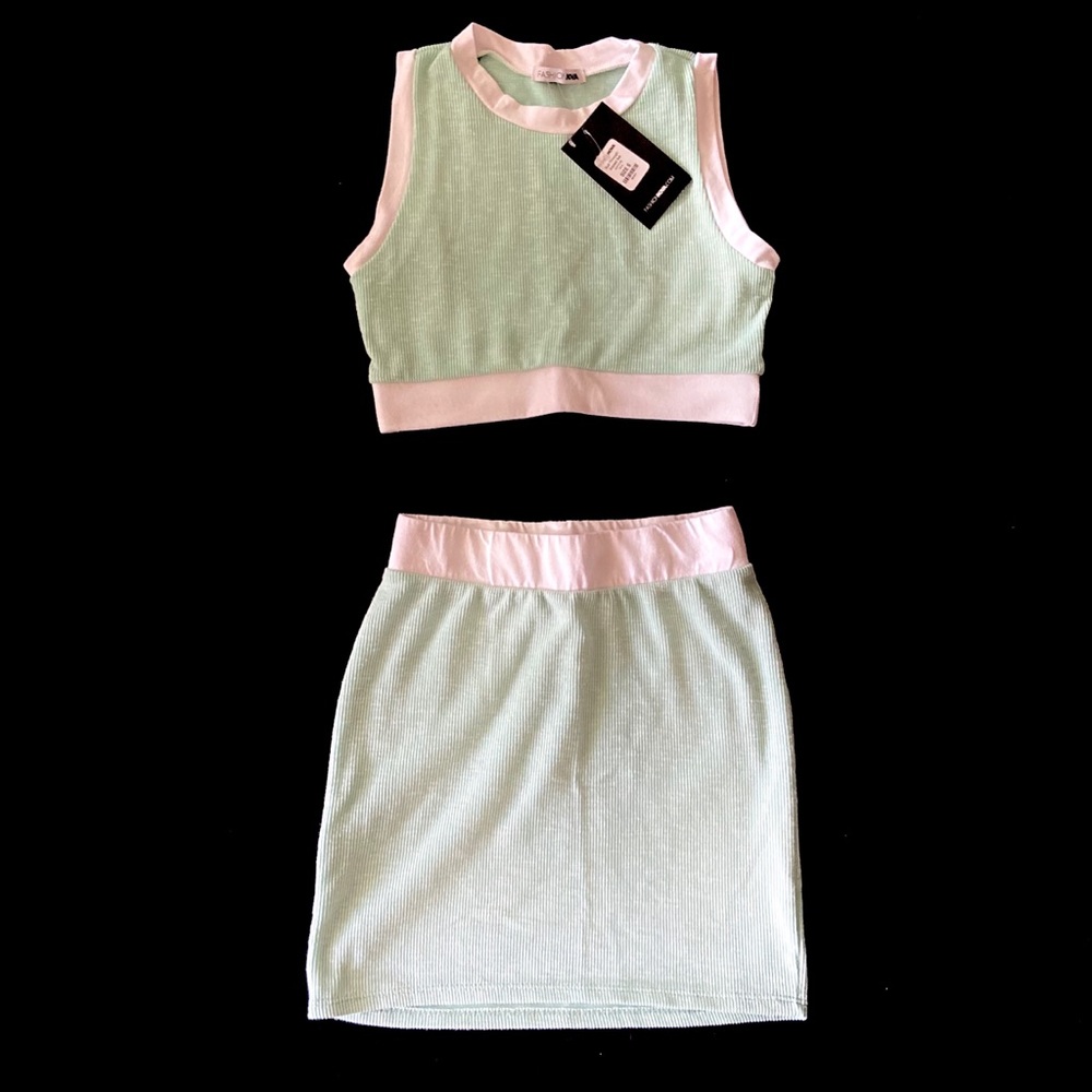 Fashion Nova Two Piece Skirt Set